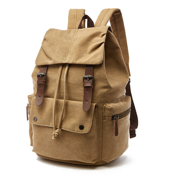 WR new canvas bag shoulder computer bag Korean fashion bag shoulder student bag travel backpack