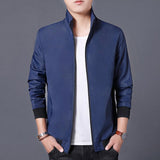 MANTLCONX Men&#39;s Jacket Coats Men Business Jacket Brand New Spring Solid Color Windbreak Jackets Man Clothing Male Outwear M-4XL