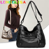 High Quality Women&#39;s Soft Leather Shoulder Bags Multi-Layer Pockets Classic Crossbody Bag Luxury Designer Handbags and Purses