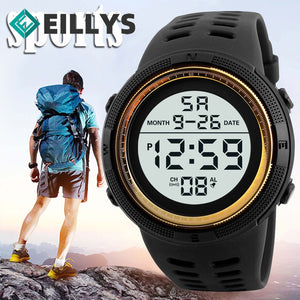 Eillysevens Men's Sport Casual Led Watches Men Digital Clock Multi-functional Rubber Man Military Electronic Watch Reloj Hombre