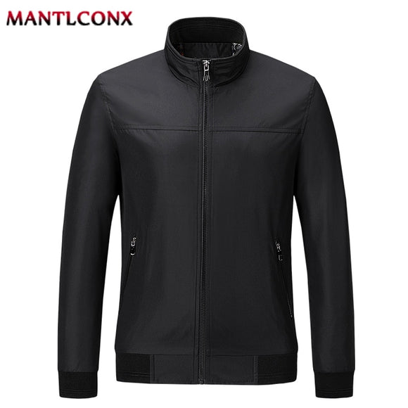 MANTLCONX 2022 New Business Men's Jackets and Coats Stand Collar Men's Windbreaker Outerwear Zipper Jacket Men's Clothing Spring