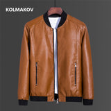 2022 spring and autumn new arrival coat Men Fashion Leather Jacket Men&#39;s Long sleeve High-Quality waterproof Jacket Size M-4XL