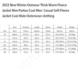 2022 New Winter Outwear Thick Warm Fleece Jacket Men Parkas Coat Men  Casual Soft Fleece Jacket Coat Male Outerwear clothing
