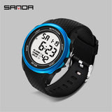 SANDA Man Watch Waterproof Digital Sports Watches New Electronic Products Leather Strap Wrist Timepiece Wristwatch Clock Gift