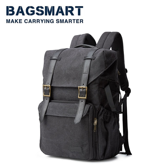 Camera Backpack for Photographers DSLR SLR Camera Backpacks BAGSMART Waterproof Backpack Fit up to 15" Laptop with Tripod Holder