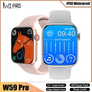 IWO W59 Pro Smart Watch Series 9 W57 W58 Upgraded IP68 Waterproof Men NFC GPS Route Track 47mm Smartwatch for IOS Android 2023