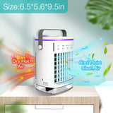 Home Mobile Mini Portable Air Conditioner for Bedroom 12v Usb Evaporative Cooler Fan Air conditioning for Car 2-4-6-8H Timmer