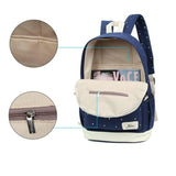 3 Pcs/set Canvas School Backpack for Grils Teenager Travel Backpack Bags