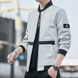 2022 Men&#39;s Spring Autumn Jackets All-match Young Fashion Windbreaker Stand Collar Casual Coats Size M-5XL