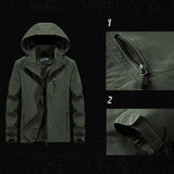Outdoor Jacket Men Waterproof Jacket Coat Fashion Casual Military Camping Jackets Male Outerwear Green Windbreaker Big Size 5XL
