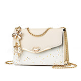 2022 New Trendy Fashion Bow Shinny StarWomen&#39;s Bag Chain Shoulder Bag Gift Messenger Small Square Bag