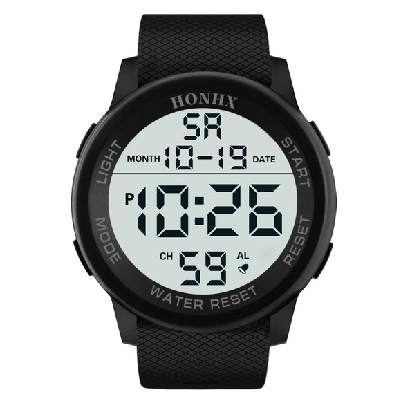 Luxury Men'S Digital Watch Fashion Simple Temperament Round Wristwatches Leather Strap Clock Waterproof Dial Watch Armbanduhr