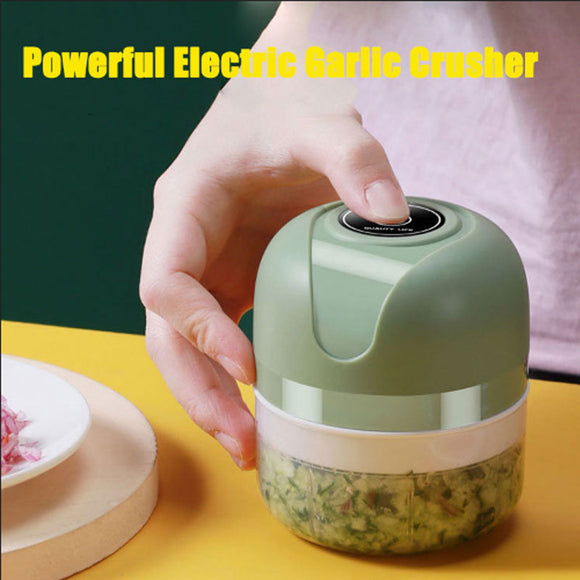Electric Mini Garlic Crusher Meat Grinder Portable Chopper USB Charging Ginger Chili Vegetable Masher Machine Kitchen Tool
