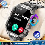 GEJIAN New Bluetooth call Smart Watch Men IP68Waterproof Outdoor Sports Fitness Tracker Health Monitor Smartwatch  Android IOS