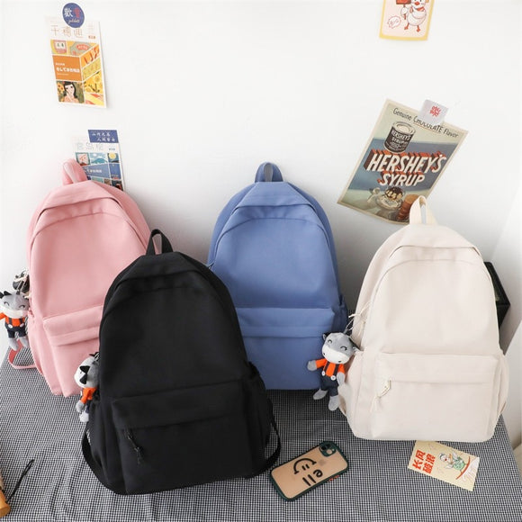 Japanese Simple Women Backpack High Quality Nylon School Bag For Teenage Girls Large Capacity Outdoor Travel Backpacks Bookbags