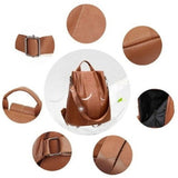 Woman Anti-theft Backpack Bag Casual Wild Soft Leather Dual-use Large Capacity Backpack Mujer Bolsa Feminina Sac Main Femme