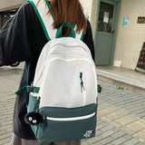 Female Teenager High Capacity Book Bag Girl Travel Laptop Student Backpack Ladies Nylon College Fashion Women Leisure School Bag