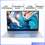 15.6&quot; Display Laptop 12GB RAM 128/256/512/1TB SSD Notebook Windows 10/11 Pro Intel J4125 Celeron Quad Core  laptop