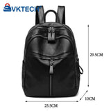 Fashion Girls Women PU Leather Solid Color Shoulder Bag Backpack Casual Travel Ladies Large Capacity Handbags Student Schoolbags