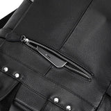 Men&#39;s Genuine Leather Backpack Cowhide Rucksack 14 15 Inch Laptop Daypack Functional Work Bag School Pack