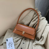 2022 New Retro Tote Bags for Women 2022 Trendy Vintage Handbag Female Small Subaxillary Bags Casual Retro Mini PU Shoulder Bag