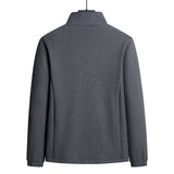New 2022 Autumn Men&#39;s Casual Fleece Jacket Classic Stand Collar Mountain Windbreaker Men Outwear Clothes Zipper Jackets Coat 8XL