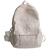 HOCODO Cute Corduroy Women Backpack Solid Color Female Student Schoolbag For Teenage Girl Travel Shoulder Bags School Bagpack