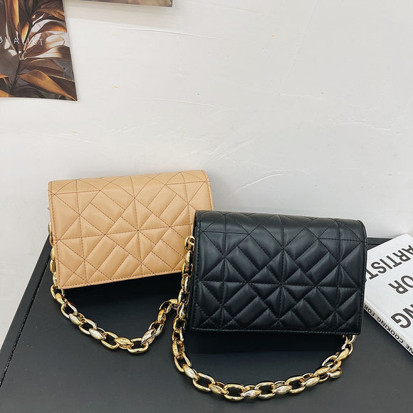 Branded Women's Shoulder Bags 2022 Thick Chain Quilted Shoulder Small Flap Purses And Handbag Women Clutch Bags Ladies Hand Bag
