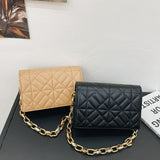 Branded Women&#39;s Shoulder Bags 2022 Thick Chain Quilted Shoulder Small Flap Purses And Handbag Women Clutch Bags Ladies Hand Bag