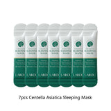 7pcs Cherry Blossoms Green Tea Centella Moisturizing Sleeping Mask Individual Packaging Nourishing Repair Skin Barrier Face Mask