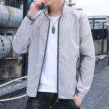 Lightweight Jacket Men Fashion Clothing Thin Slim Casual Jacket Men Streetwear Korean Fashion Coat Stand Collar Bomber Jacket