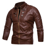 2022 spring new arrival coat Men Fashion Leather Jacket autumn Men&#39;s Long sleeve High Quality waterproof Jacket size M-4XL