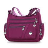 Jooyedeer Women Oxford Waterproof Shoulder Bag Casual Crossbody Bag Multifunction Shopping Handbag Large Capacity Messenger Bag