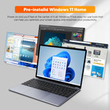 CHUWI HeroBook Pro 14.1&quot; FHD Display Intel Celeron N4020 Dual-core 6GB RAM 128GB ROM Windows 11 Laptop with Full Size Keyboard