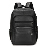 Large Capacity Vintage PU Leather Teenage Backpacks Retro Fashion Schoolbag Man Multifunctional Backpack Men Zipper Designer New