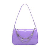 Fashion Pure Color Butterfly Chain Shoulder Underarm Bag Casual Elegant Ladies Small Hobos Brand Designer  Women Handbags Purse