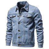 Men Light Blue Denim Jackets Slim Casual Denim Coats New Male High Quality Cotton Thicker Winter Jean Jackets Warm Coats XS-6XL