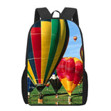 Ho tair Balloon Sky 3D Print School Bag Set for Teenager Girls Primary Kids Backpack Book Bags Children Bookbag Satchel Mochila