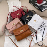 2022 Small Messenger Handbags For Women Trend Female Shoulder Bag Fashion Rhombus Embossed Ladies Crossbody Square Bags