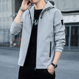 2022 Men Clothing Men&#39;s Jacket Spring Autumn Windbreaker Solid Color Man Hooded Casual Coats Size M-5XL