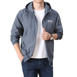 New Men`s windbreaker summer Sun protection jacket outwear sports Cycling Thin hooded coats men jaqueta masculina Brand clothing