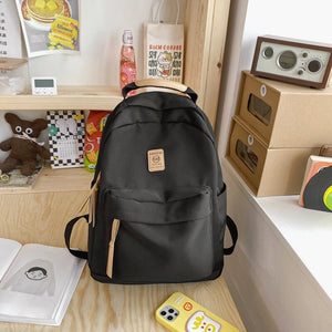 TRAVEASY 2022 Nylon Women Black Casual Bag Schoolbag for Female Student Large Capacity Outdoor Backpack Lady Ultralight Backpack