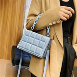 Korean Fashion Embossed Flap Crossbody Bag Mini  Purses and Handbags Luxury Designer for Women Purses Square Shoulder Bag