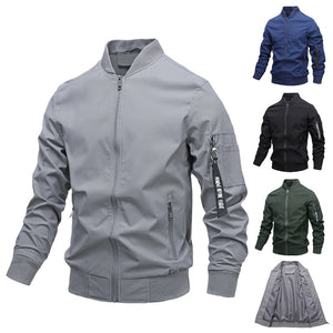 Men&#39;s Jacket with Zipper Design Style Solid Color Winter Coats Oversized Streetwear Fashion Casual Sports Male Women Jackets