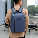 Men&#39;s Backpack With USB Charging Bag Waterproof Oxford Cloth Rucksack Male Business Travel Bagpack Reflective Strip Design