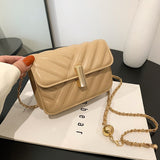 Women&#39;s Chain Bag 2022 New Fashion Ladies Shoulder Messenger Bag Retro Embossed Lock Small Square Bag High Quality PU Leather
