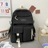 Preppy Style Students Schoolbags Casual Nylon Large Capacity Women Backpack College Laptop Bookbags Female Daily Travel Rucksack