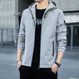 2022 Men Clothing Men&#39;s Jacket Spring Autumn Windbreaker Solid Color Man Hooded Casual Coats Size M-5XL