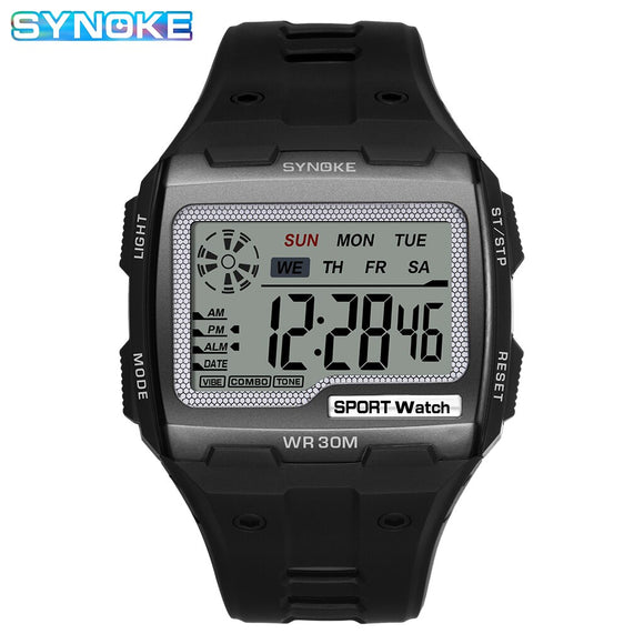 SYNOKE Digital Watch For Men Big Numbers Easy to Read 3ATM Water Resistant Men Digital Watch Outdoor Sports Luminous Function