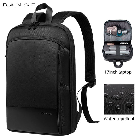BANGE Expandable Men's Travel Backpack Waterproof External USB Charging Port Laptop Men's Bag for Men and Women